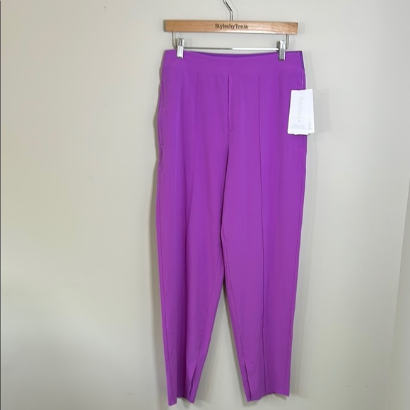 Athleta Vienna Slim Pant Jazzy Purple Lightweight Pockets Stretch Travel 8 NEW - Picture 3 of 15